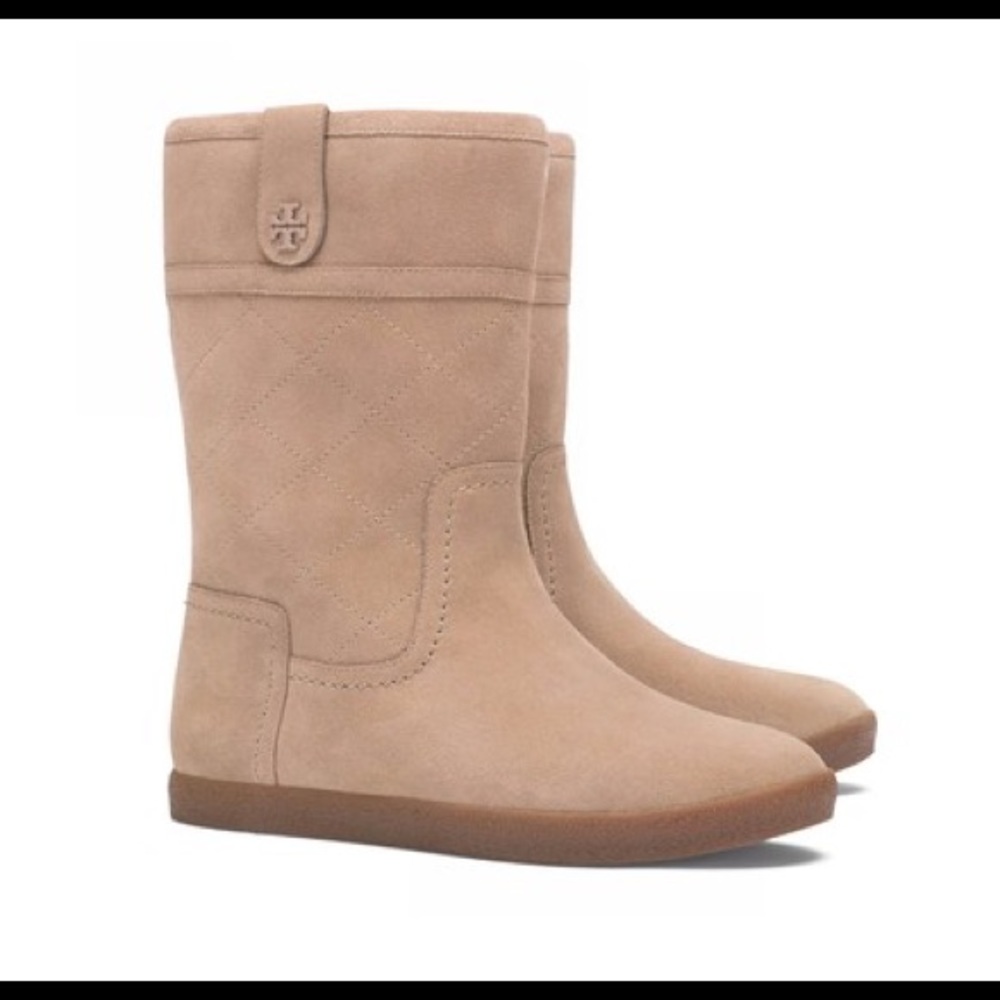 Alana Camel Suede Mid Calf Winter Boots